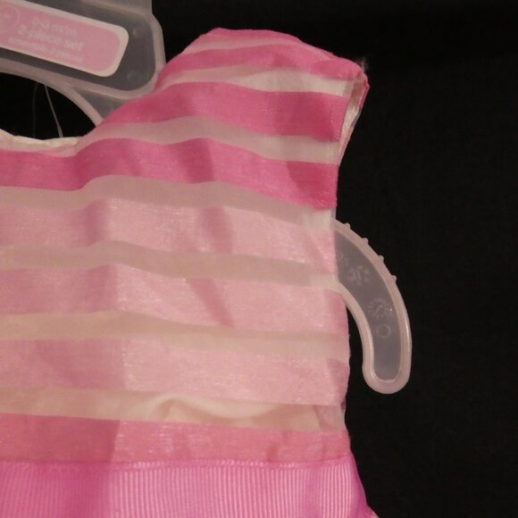 CHILDREN'S PLACE | 0-3 months | Charming Pink Striped Baby Girls Dress | NWT - Picture 5 of 16